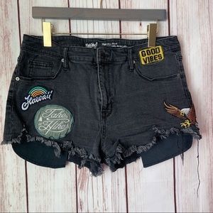 Mossimo Denim Women Gray High Rise Shorts Size 16/33